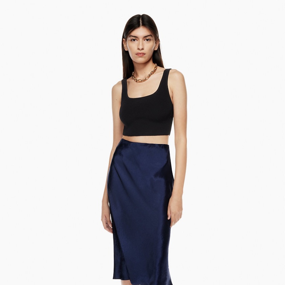 Aritzia Sculpt Knit Squareneck Cropped Tank